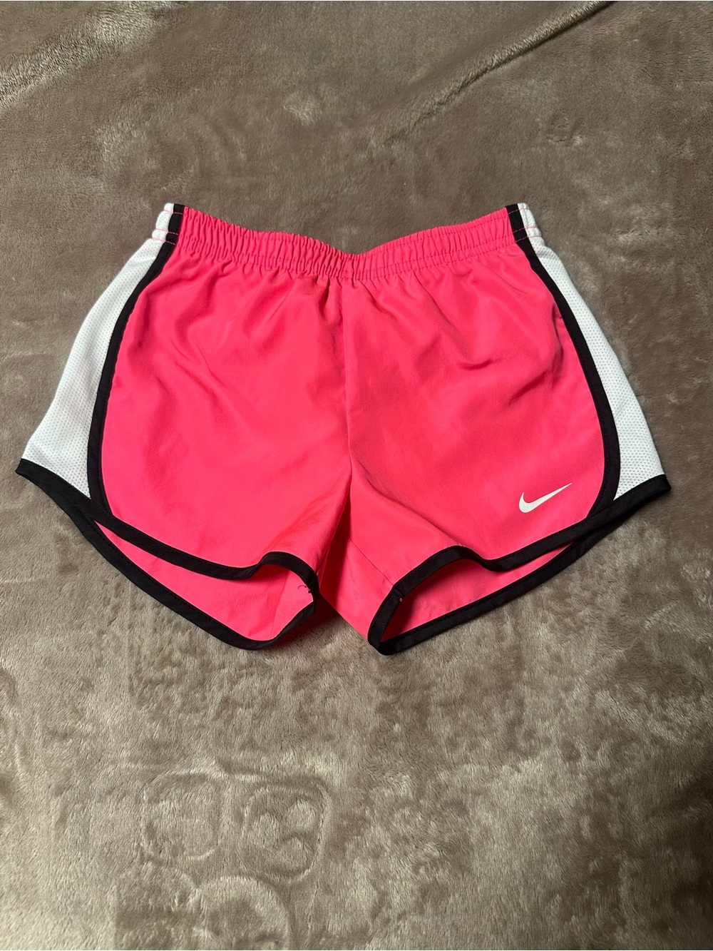 Nike kid’s Hot Pink Running Shorts with White Accents